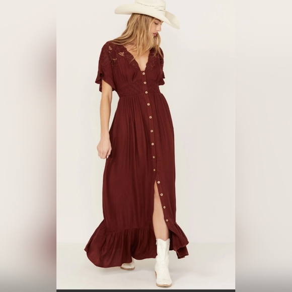 Free People Colette Maxi Dress withβ Embroidered Accents - Picture 4 of 9